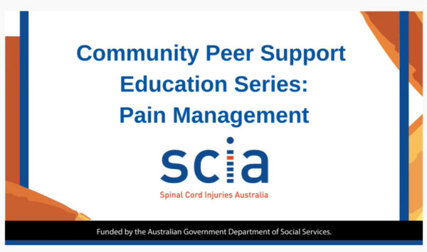 Community Peer Support Education Series: Pain Management